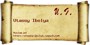 Utassy Ibolya névjegykártya
