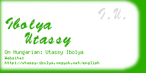 ibolya utassy business card